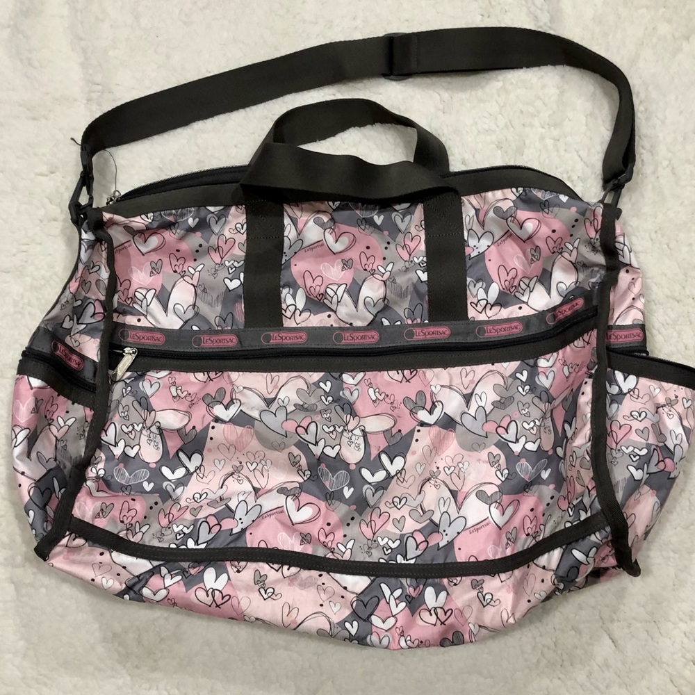 Lesportsac Heart Print Weekender Duffle Bag